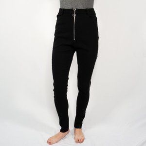 DANIELLE GUIZIO Black Maud Zipper Pant